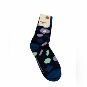 Sock club graphic print crew socks. OS. NWT